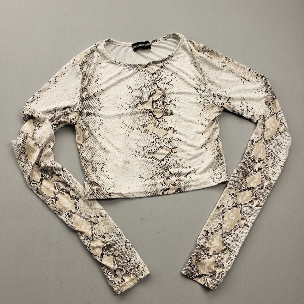 PLT snake skin crop top Small size brownish